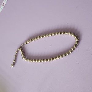 Vintage gold bead necklace